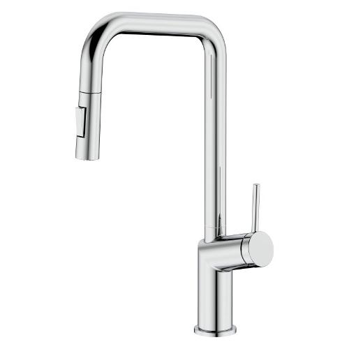 Miscelatore lavello doccetta estraibile bocca alta OREGON AQUASANIT Cromo SCARUB1511CR