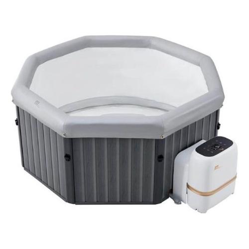 Spa idromassaggio rigida smart Wifi (193x193x73cm) 6 persone TUSCANY Grigio effetto legno FTU062W