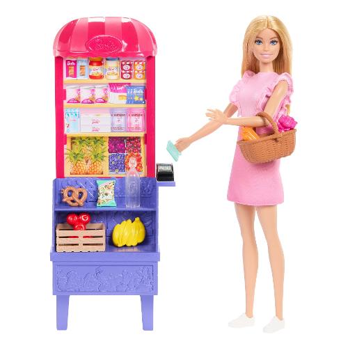 Set bambola Malibu fa la spesa con bancarella mercato BARBIE JCT05
