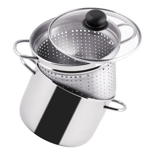 Cuoci pasta Inox (20cm) PASTISSIMA coperchio vetro Cromo lucido 656 20