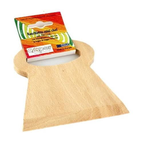 Raschietto Legno Mini Chef impugnatura a smusso (13,5x12cm) Naturale 134V