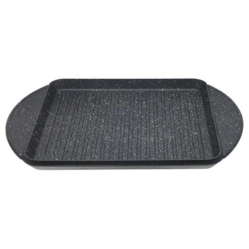 Bistecchiera Alluminio antiaderente (28x28cm) Nero pietra PA14