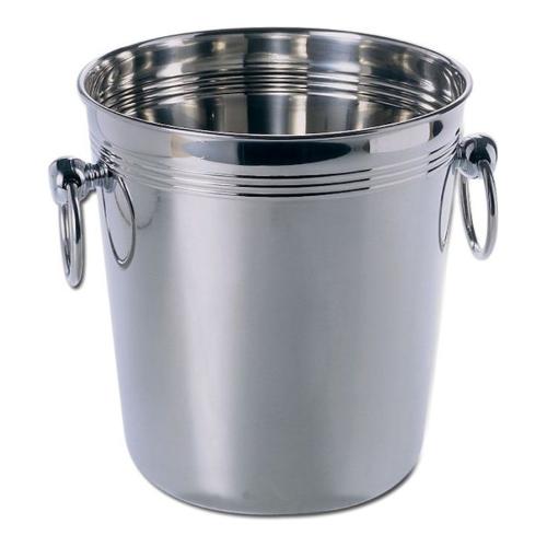 Secchiello portaghiaccio Inox (20x21cm) con anelli Cromo lucido 01910200ICV