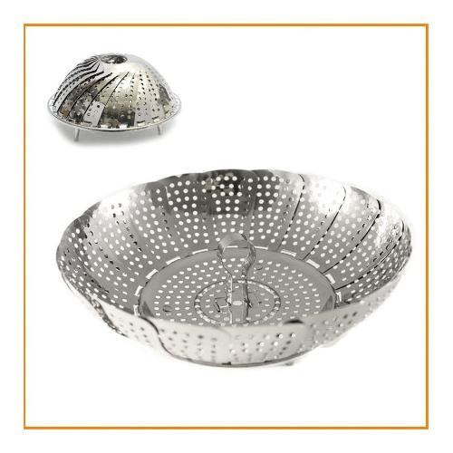 Cestello cuoci vapore Inox (23cm) a ventaglio medio Cromo lucido 880M