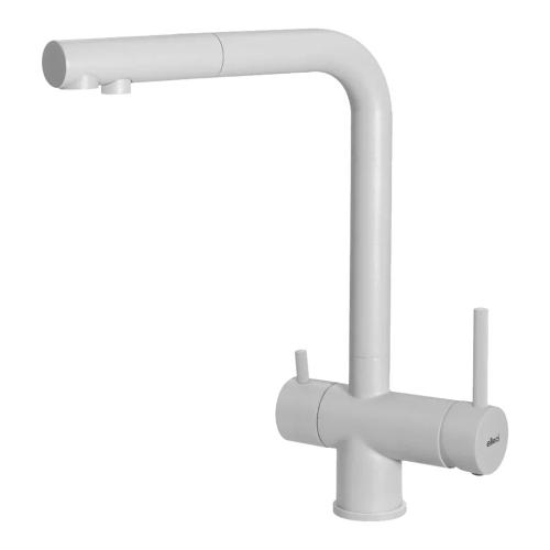 Miscelatore lavello doppio comando sistema filtrante e doccetta TOURMALINE PLUS PURE Bianco MGKTOP68