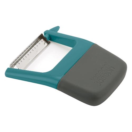 Sbucciatore con pelaverdure Julienne Plastica DUO Azzurro e Grigio 20208