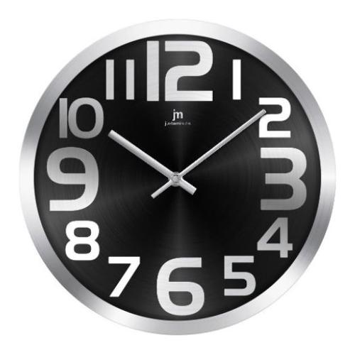 Orologio da parete (30cm) JUSTAMINUTE Silver e Nero 14972N