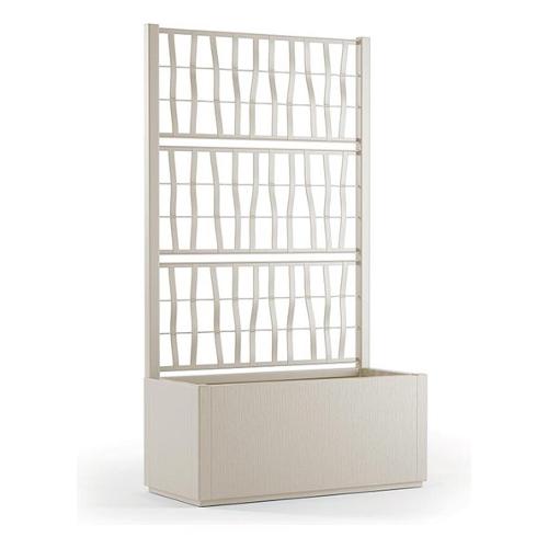 Fioriera con grigliato plastica riciclata (80x36x140cm) ETHICA ECO LINE Bianco gesso 68600