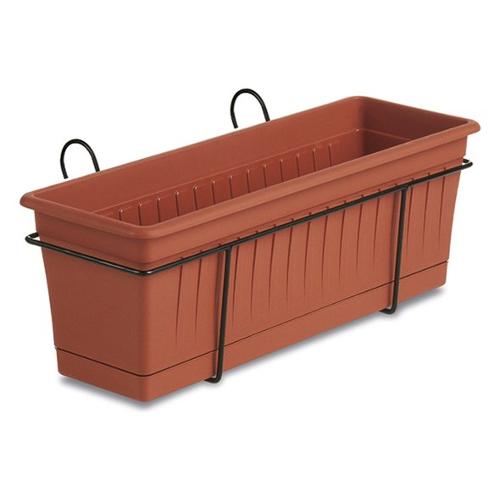 Balconiera con cassetta piante inclusa (50x16x16,5cm) Terracotta 86060