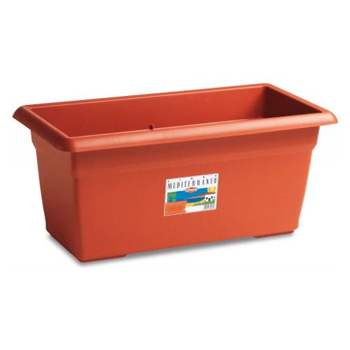 Fioriera cassetta rettangolare plastica (80x39x34cm) MEDITERRANEO Terracotta 84280