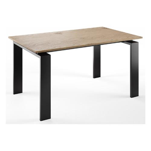 TORINO Tavolo Allungabile Nero e Rovere cadiz (150-200x90cm)