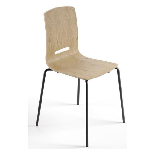 FLORA Sedia Piombo opaco e Rovere cadiz