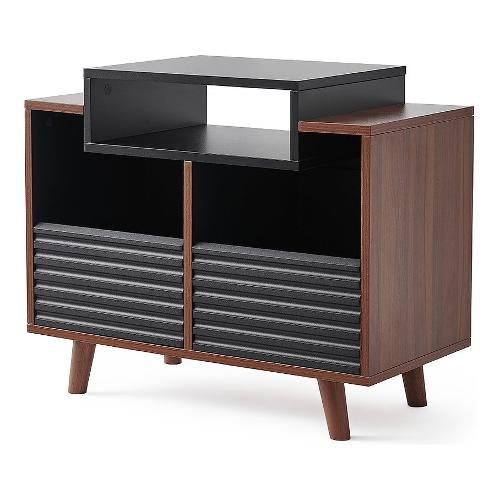 Mobile HI FI OSLO 800 Black e Walnut (80cm) NOROSVI80ABSWN