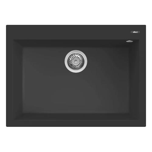 Lavello 1 vasca (70x51cm) QUADRA 120 Nero Opaco LGQ12040