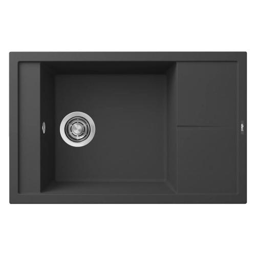 Lavello 1 vasca (78x50cm) UNICO 305 Nero Opaco LGU30540