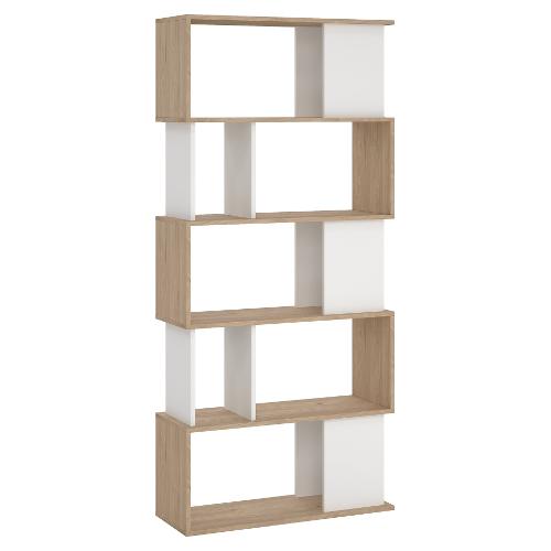 MAZE Libreria Jackson hickory e White (80 x 175 h cm) Mobile KIT