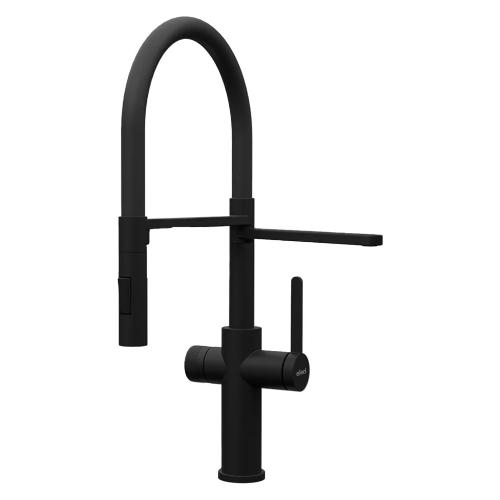 Miscelatore lavello doccetta predisposizione acqua filtrata VENTUM Nero MOKVNTBK