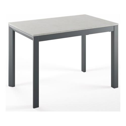 SOL Tavolo Allungabile Piombo e Stucco bianco (110-160x70cm)