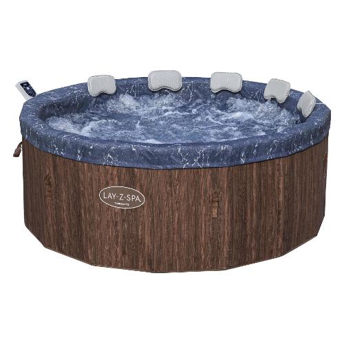 Spa idromassaggio Toronto AirJet semirigido Wi-Fi (196x70cm) 5 - 7 persone LAY Z SPA Marrone effetto legno 6001W