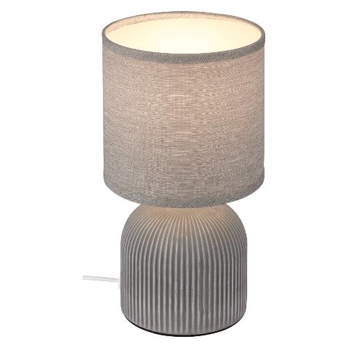 Lampada tavolo CERAMIC FABRIC Grigio (1 luce - 10 W - E14) (15x28cm) BT10039