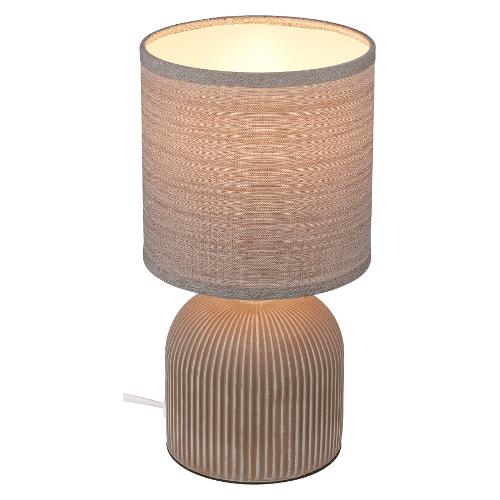 Lampada tavolo CERAMIC FABRIC Marrone (1 luce - 10 W - E14) (15x28cm) BT10038