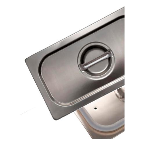 Coperchio bacinella alimenti Mod. 1/3 con guarnizione GASTRONORM Inox satinato 1610S130ICV