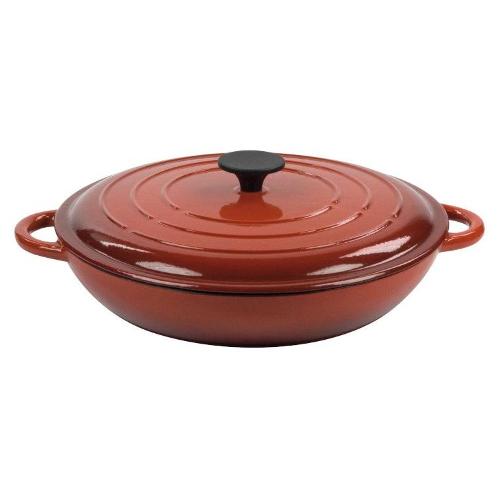 Tegame con coperchio ghisa (31cm) NORMANDIE Rosso sfumato 04040310GCV