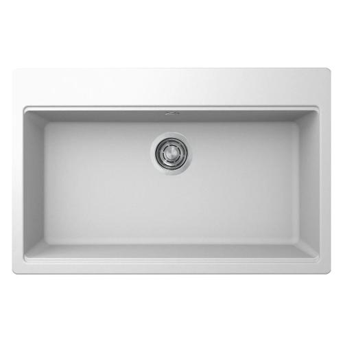 Lavello 1 vasca (79x51cm) TIME 130 Bianco Opaco LG213068