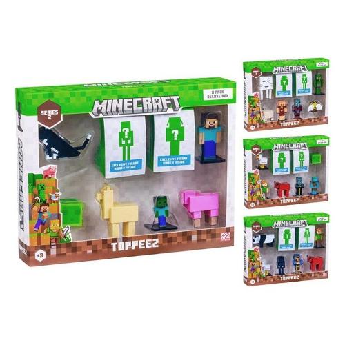 Set personaggi collezione Toppeez 3D Pack 8 pz MINECRAFT Assortito MCR175816
