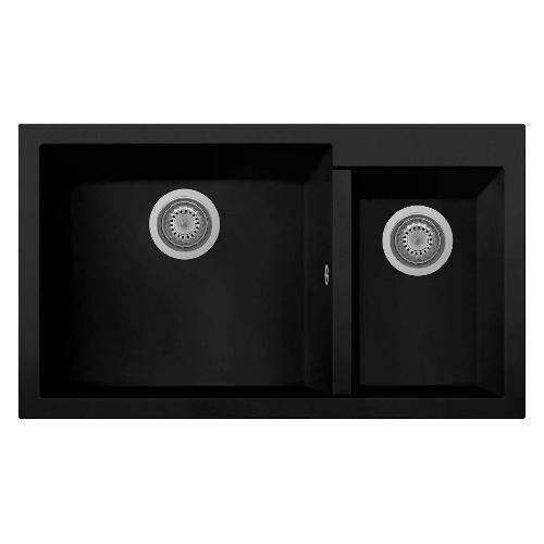 Lavello 1 vasca e mezza (86x50cm) CUBE Deep Black Opaco ON8620N6