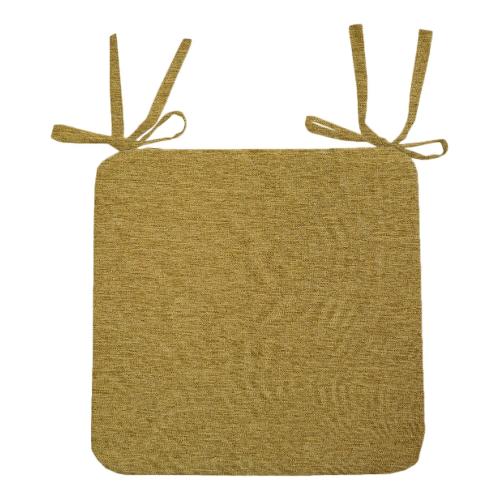 Cuscino seduta misto cotone Trill Ocra 05 (43x43x5cm) Sfoderabile