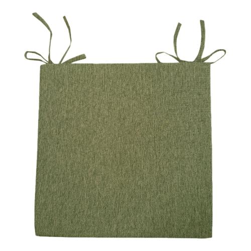 Cuscino seduta misto cotone Fascia Verde 44 (43x43x5cm) Sfoderabile