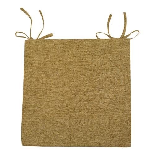 Cuscino seduta misto cotone Fascia Ocra 05 (43x43x5cm) Sfoderabile