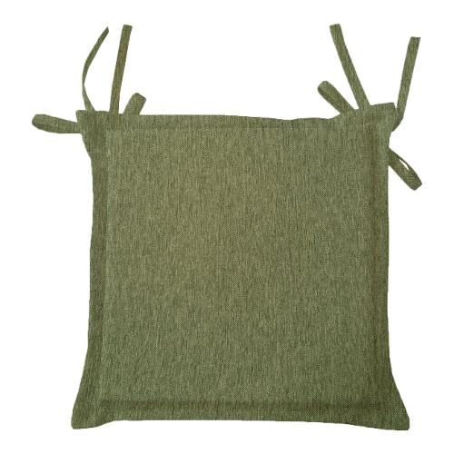 Cuscino seduta misto cotone Verde 44 (42x42x4cm) Sfoderabile