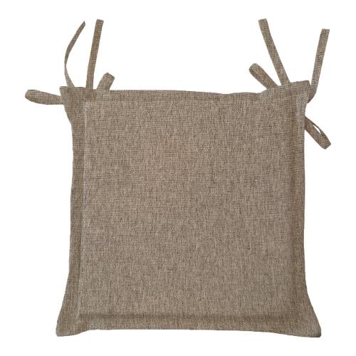 Cuscino seduta misto cotone Beige 00 (42x42x4cm) Sfoderabile