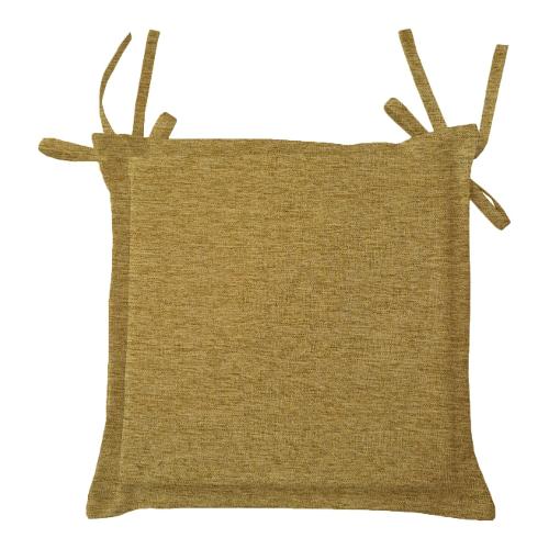 Cuscino seduta misto cotone Ocra 05 (42x42x4cm) Sfoderabile