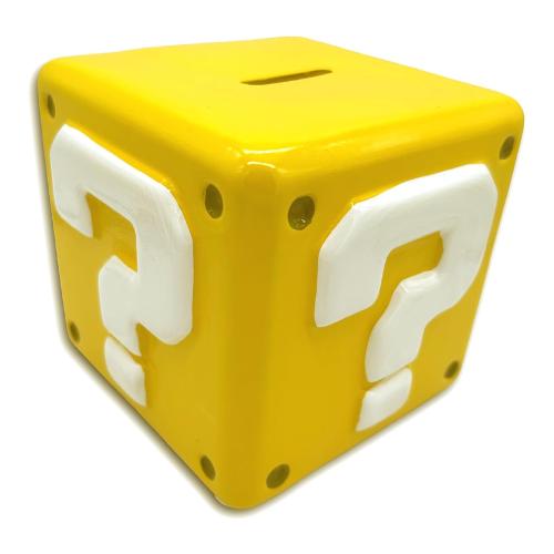 Salvadanaio Plastica (12,3x12,3x12,3cm) Question Block SUPER MARIO Yellow GP86761