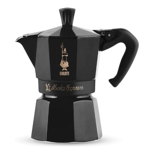 Caffettiera Alluminio 3 Tazze MOKA EXPRESS Monogram omino Nero 0008002 MR