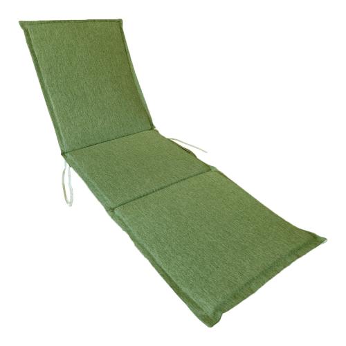 Cuscino lettino misto cotone Verde 44 (56x180x3,5cm) Sfoderabile