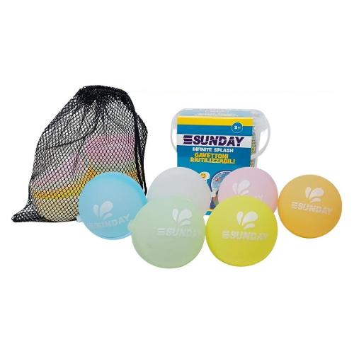 Gavettoni riutilizzabili 6pz Infinite Splash (7cm) SUNDAY Assortito 42506