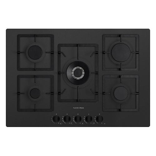 Piano cottura gas 5 zone FLAT75 26 Black (75cm)