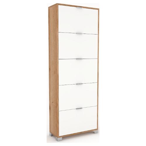 QUADRANTE 30 Paia Scarpiera Rovere cadiz e Bianco neve