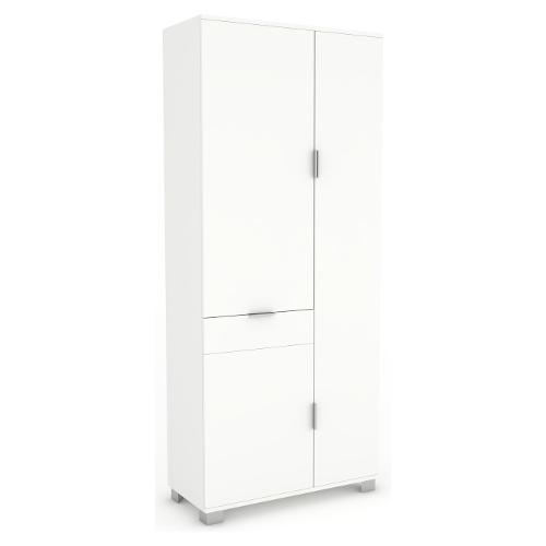 QUADRANTE 773 Armadio 3 Ante battenti, 1 Cassetto Bianco neve (75cm)