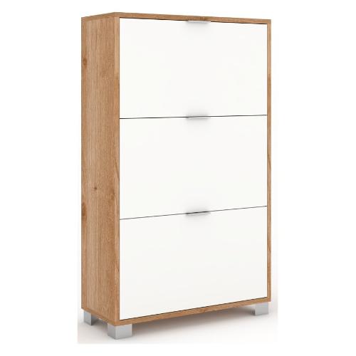 QUADRANTE 18 Paia Scarpiera Rovere cadiz e Bianco neve