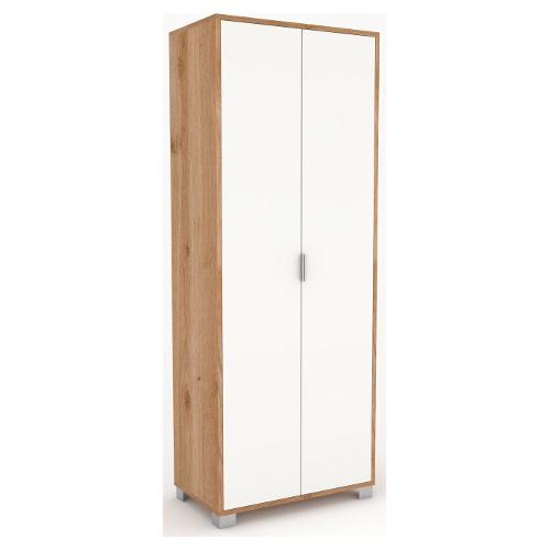 QUADRANTE 7cm54017 Armadio 2 Ante battenti Rovere cadiz e Bianco neve (70cm)