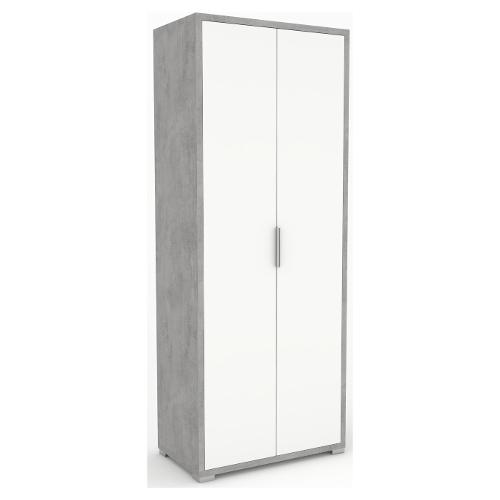 DOUBLE Db354k Armadio 2 Ante battenti Cemento e Bianco neve (70cm) Mobile KIT