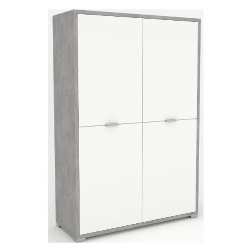 DOUBLE Db834k Base Cemento e Bianco neve (110cm) Mobile KIT