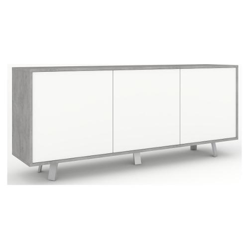 PUSH AND GO 7073k Madia Cemento e Bianco neve (175cm) Mobile KIT