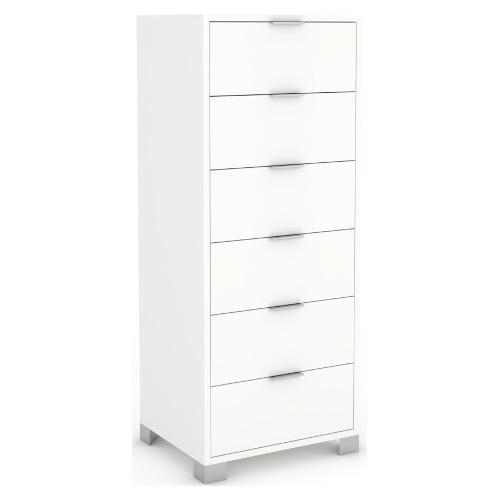 QUADRANTE 771 Cassettiera 6 Cassetti Bianco neve (50cm)