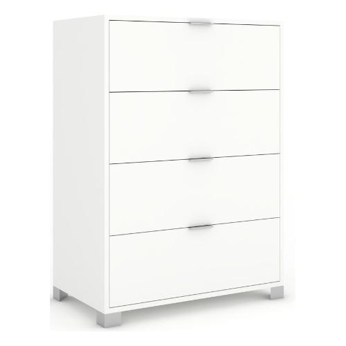 QUADRANTE 784 Cassettiera 4 Cassetti Bianco neve (80cm)